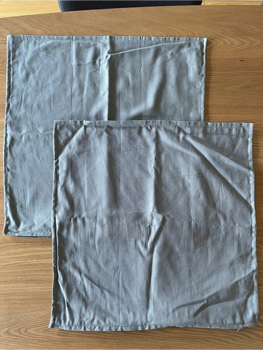 Ikea 100% Cotton Gray 20x20" Pillow Covers - Sold as a Pair